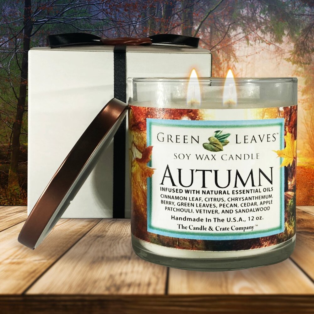 Autumn 12oz. 2-Wick Fall Scented Soy Wax Candle
